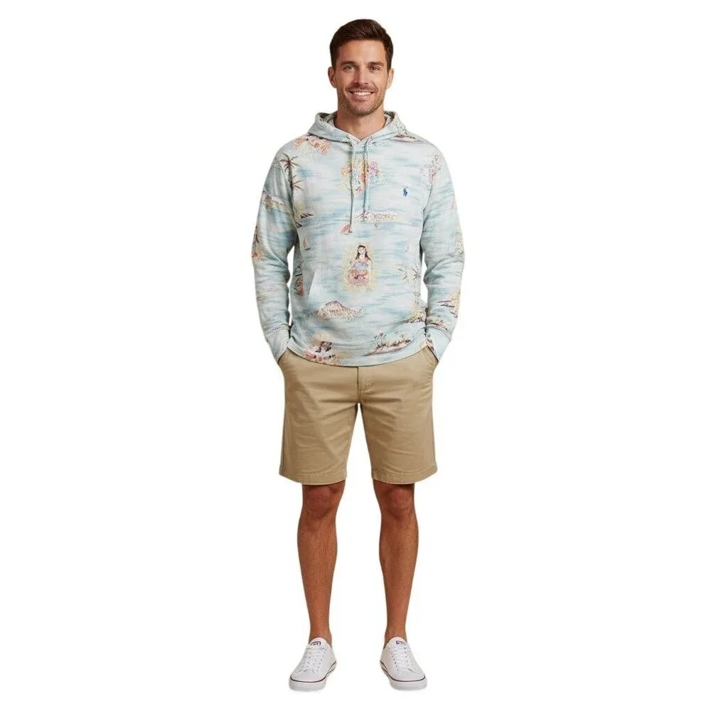 Polo Ralph Lauren Hawaiian Hula Girl Polo Bear Tropical Hoodie Size L